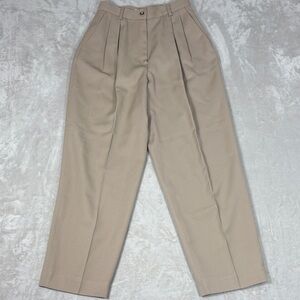 Women Tan Pleated Pants size 8